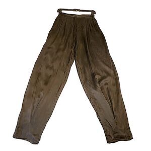 Vintage Flora Kung Collection Black Silk Harem Pants Size 0